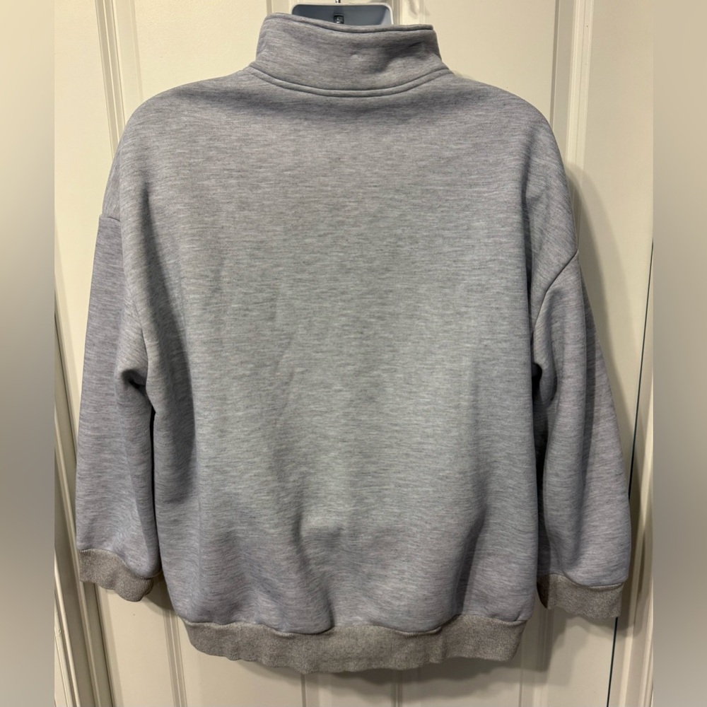Gray Quarter-Zip Sweatshirt - Picture 2 of 4